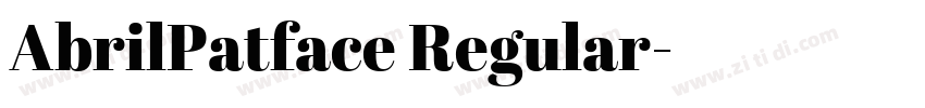 AbrilPatface Regular字体转换 AbrilPatface Regular字体转换